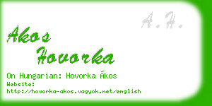 akos hovorka business card